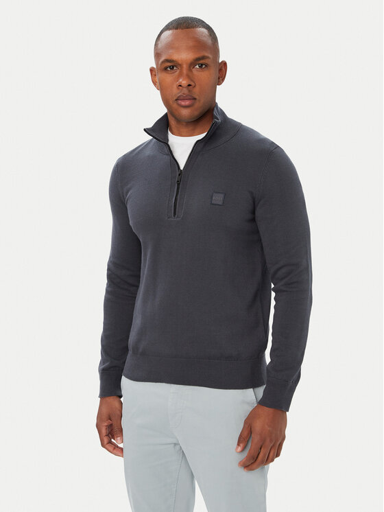 BOSS BOSS Pulover Kanobix 50527585 Mornarsko modra Regular Fit