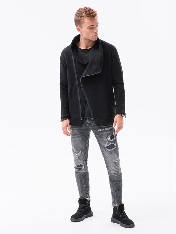 Ombre Ombre Mikina B1362 Černá Regular Fit