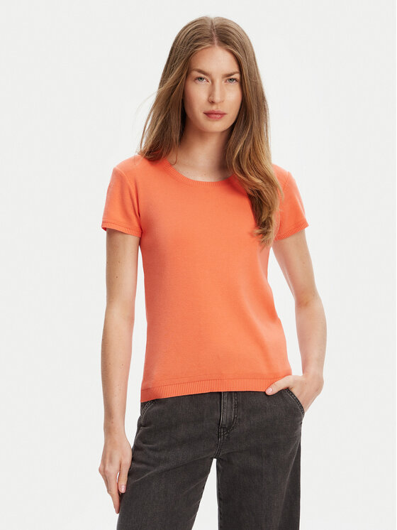 United Colors Of Benetton United Colors Of Benetton Tricou 1091D1M10 Portocaliu Regular Fit
