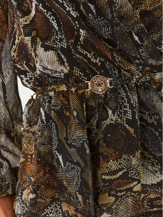 Just Cavalli Just Cavalli Abito da cocktail 75PAO932 Marrone Regular Fit