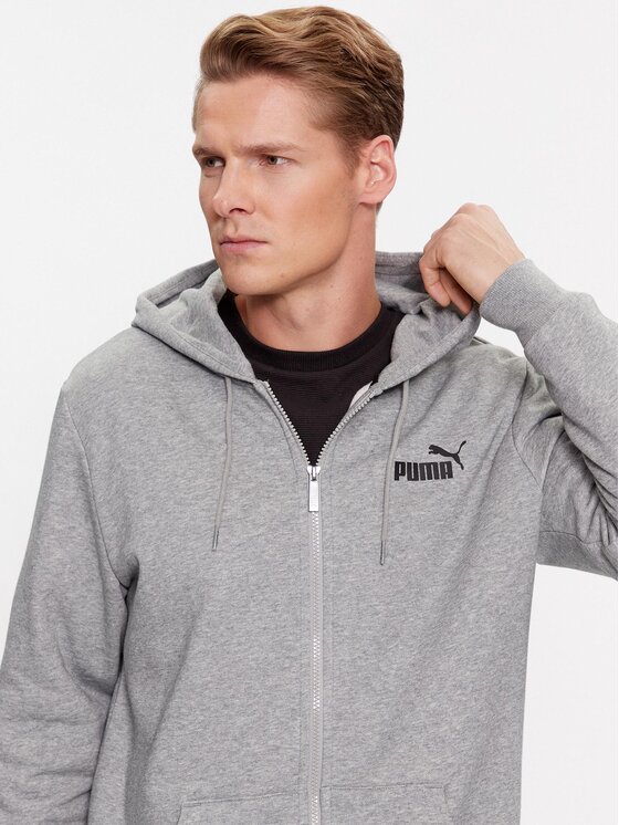 Puma Puma Bluza Ess Small Logo 586702 Szary Regular Fit