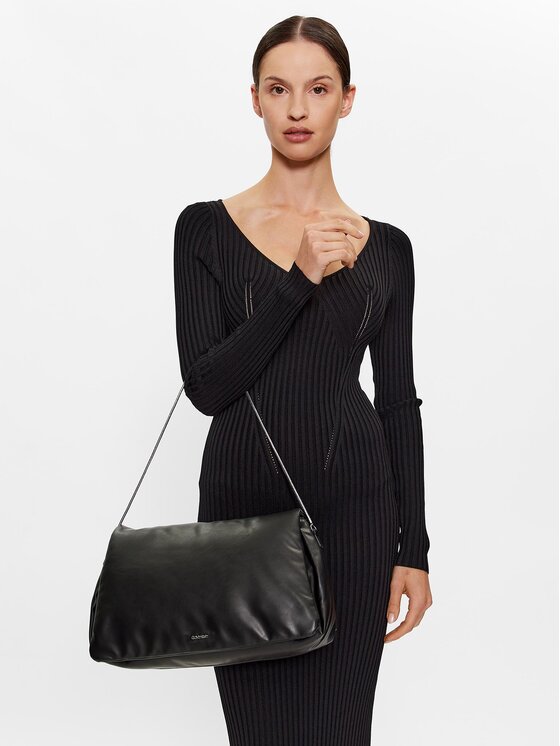 Calvin Klein Calvin Klein Ročna torba Puffed Shoulder Bag K60K611020 Črna