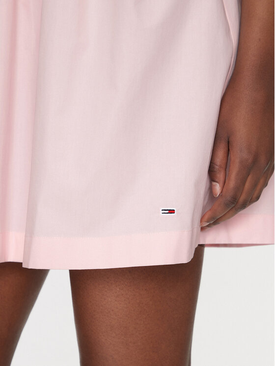 Tommy Jeans Tommy Jeans Sommerkleid DW0DW20343 Rosa Slim Fit