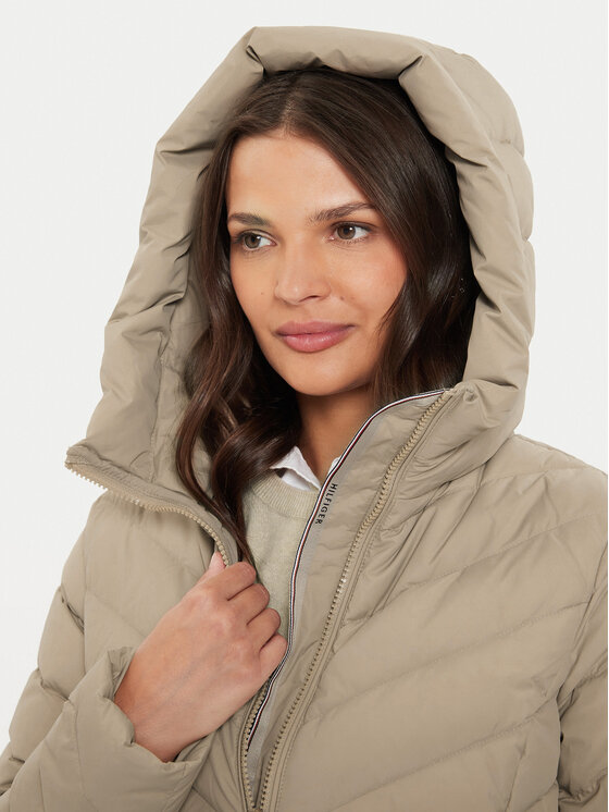 Tommy Hilfiger Tommy Hilfiger Kurtka puchowa Chevron WW0WW42623 Beżowy Regular Fit