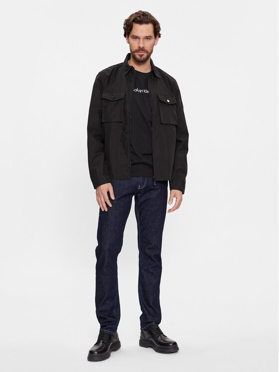 Calvin Klein Calvin Klein Geacă Light Shirt Jacket K10K107136 Negru Regular Fit
