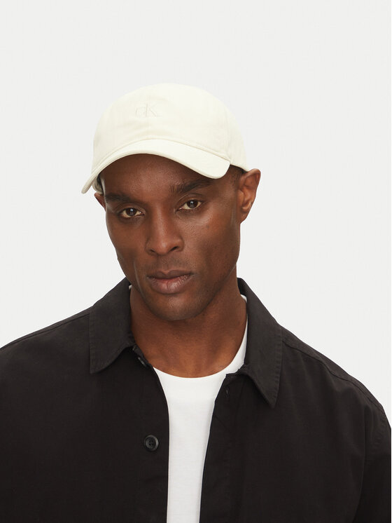 Calvin Klein Šiltovka 6 Panel Small Monogram LV04G5002G Écru