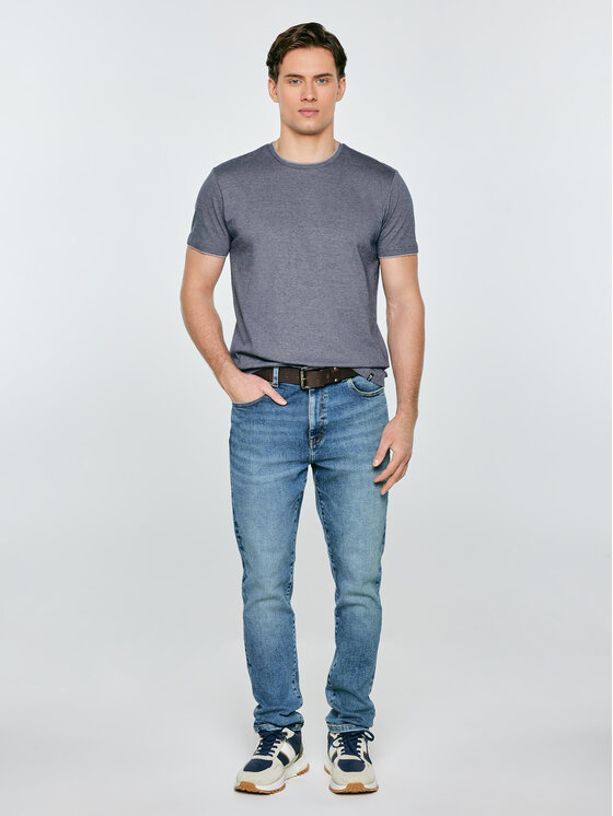 BIG STAR BIG STAR T-Shirt FREDRISER Granatowy Basic Fit
