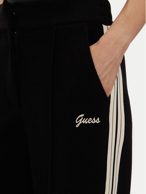 Guess Guess Spodnie dresowe V5BB16 KCX52 Czarny Wide Leg