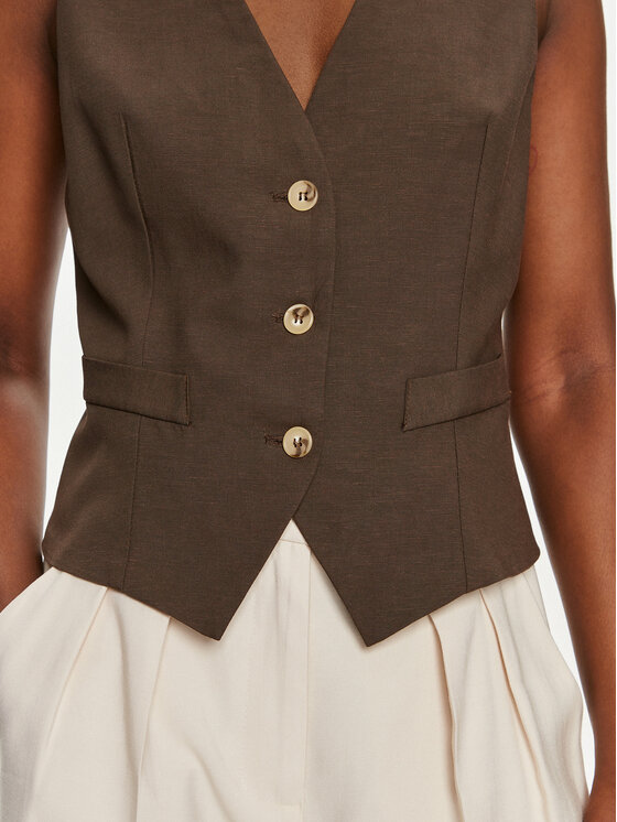 ViCOLO ViCOLO Vestă Giacca TB1569 Maro Regular Fit