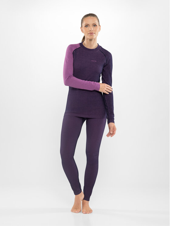 Viking Viking Komplet bielizny termoaktywnej Mounti Lady Set Merino Fioletowy