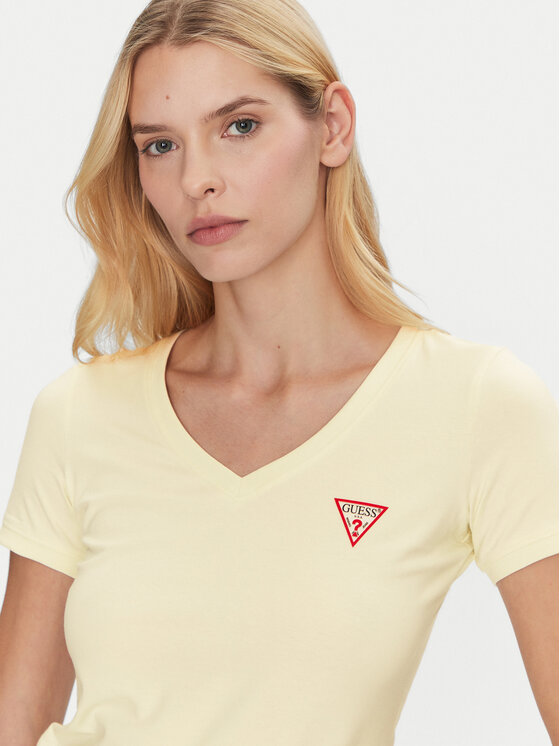 Guess Guess T-shirt W2YI45 J1314 Giallo Slim Fit