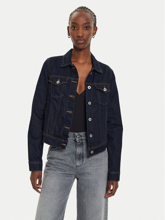 Pepe Jeans Pepe Jeans Jeansová bunda PL402430 Tmavomodrá Slim Fit