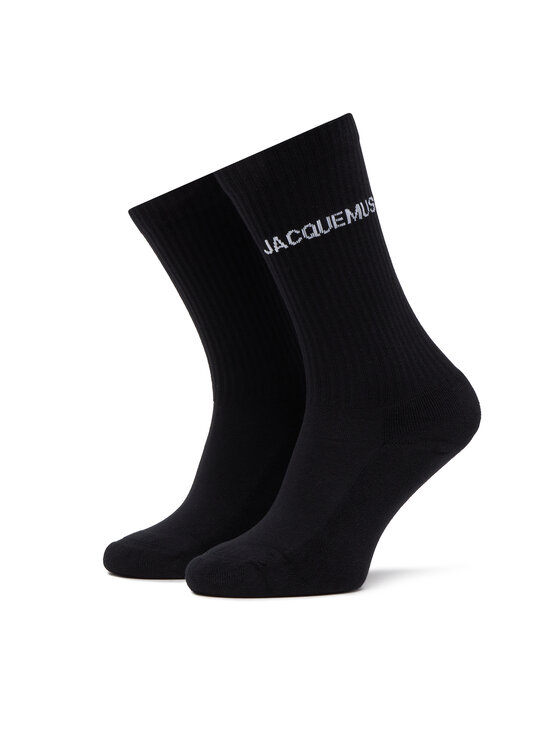 JACQUEMUS Vysoké dámske ponožky 21H213AC003-5000 Čierna