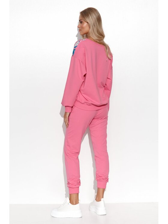 Makadamia Makadamia Dres M783 Różowy Comfort Fit