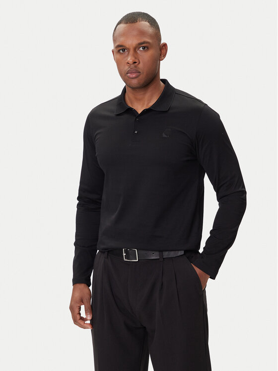 KARL LAGERFELD Polokošeľa 745000 554200 Čierna Regular Fit