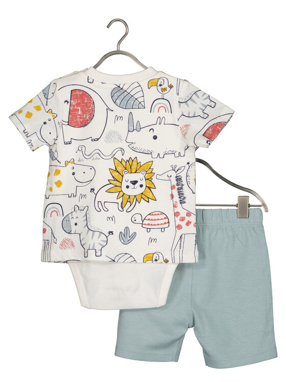 Blue Seven Blue Seven Набір боді і шорти 422185 X Білий Regular Fit