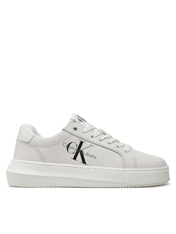 Calvin Klein Jeans Calvin Klein Jeans Sneakersy Chunky Cupsole Laceup Mon Lth Wn YW0YW00823 Bílá