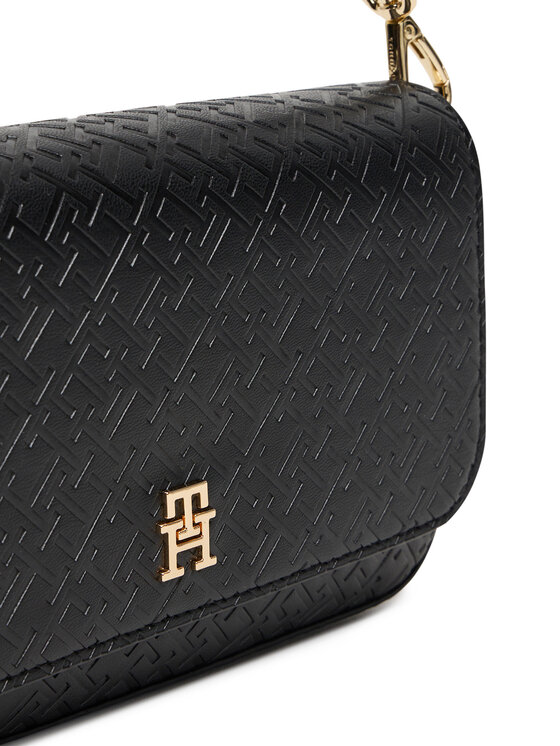Tommy Hilfiger Tommy Hilfiger Torebka Th Icon Conv Crossover Mono AW0AW18002 Czarny