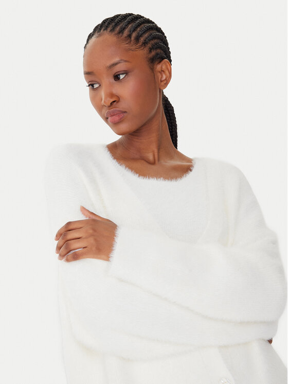 Guess Guess Cardigan O5BR02 Z1282 Écru Relaxed Fit
