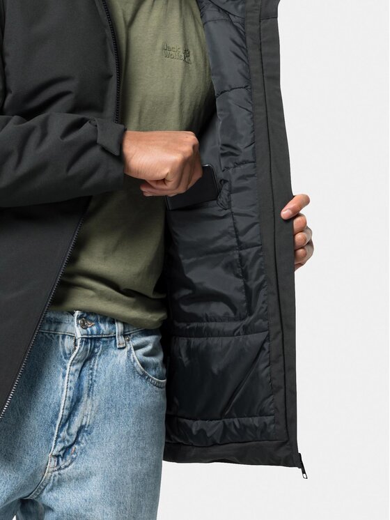 Jack Wolfskin Jack Wolfskin Kurtka zimowa Tempelhof Jkt 1115491 Czarny Regular Fit