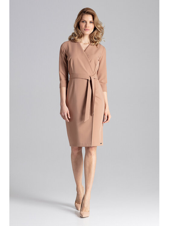 FIGL FIGL Sukienka codzienna M654 Brązowy Regular Fit