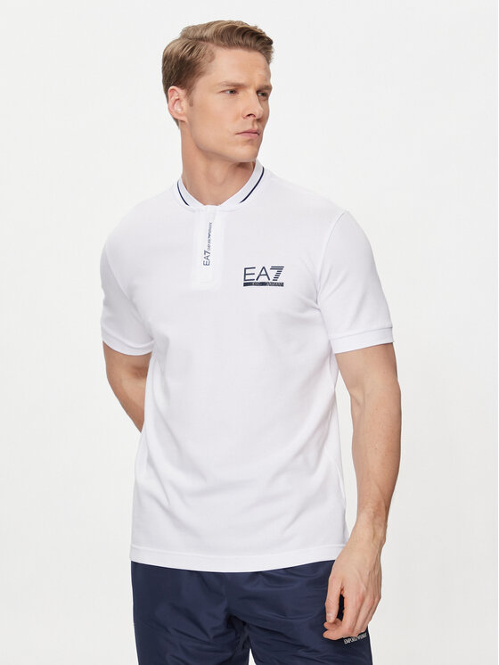 Тениска с яка и копчета EA7 Emporio Armani
