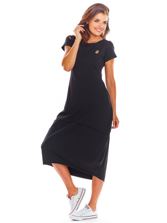 Infinite You Infinite You Sukienka letnia M213 Czarny Basic Fit