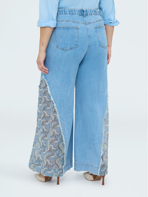 Fiorella Rubino Fiorella Rubino Jeansy P481T005234N0R4 Turkusowy Flare Fit