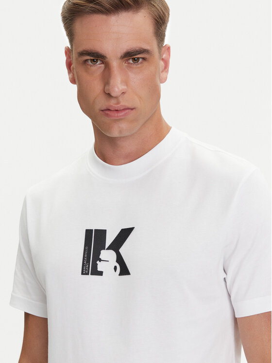 Karl Lagerfeld Jeans Karl Lagerfeld Jeans T-Shirt A3M17057 Biały Regular Fit