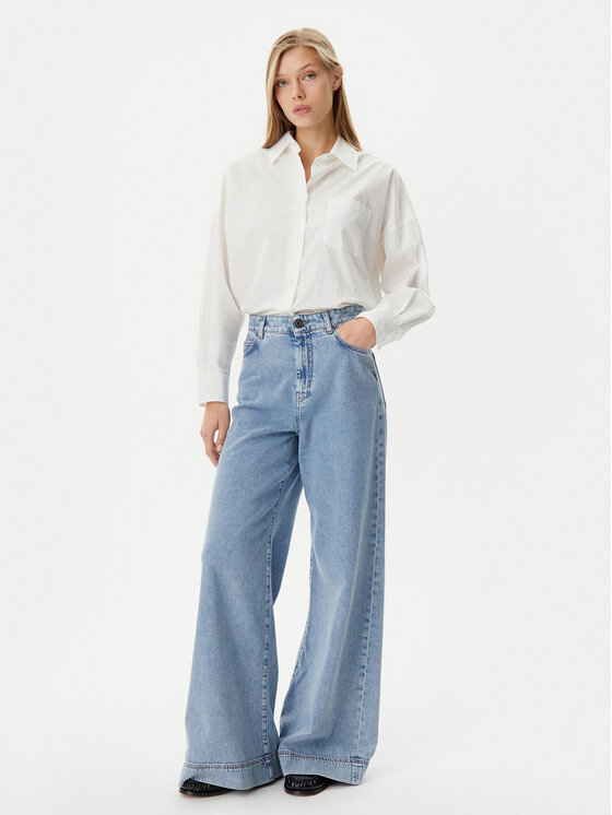 Weekend Max Mara Weekend Max Mara Jeansy Vega 2515181061 Modrá Wide Leg