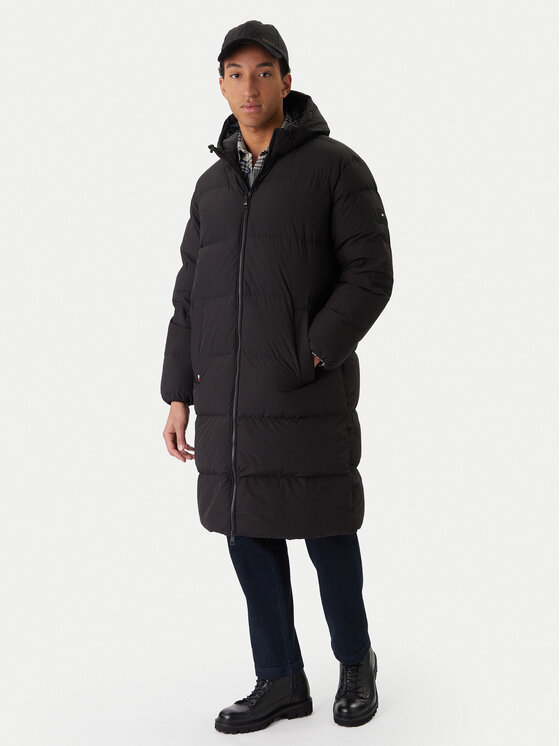 Tommy Hilfiger Tommy Hilfiger Vatovaná bunda MW0MW40628 Černá Regular Fit