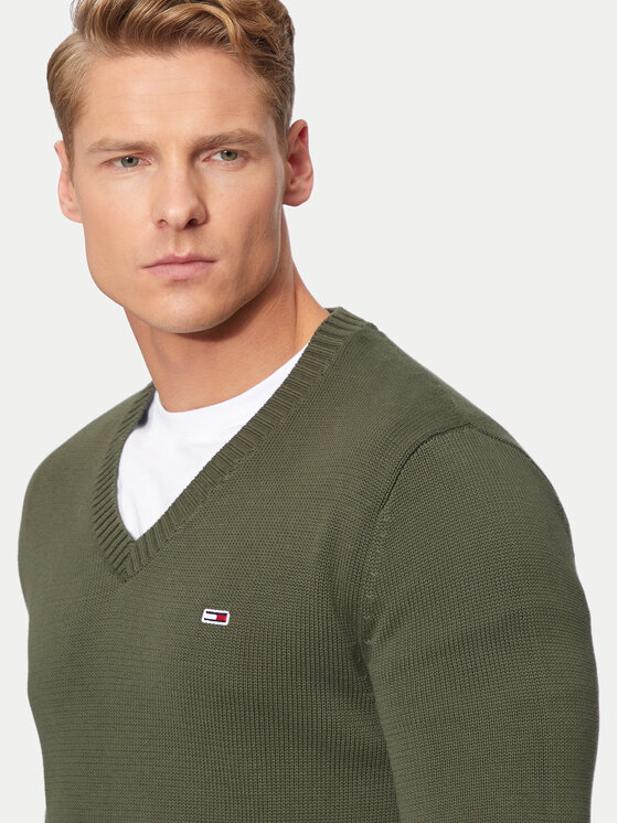 Tommy Jeans Tommy Jeans Светр Essential DM0DM19429 Зелений Slim Fit
