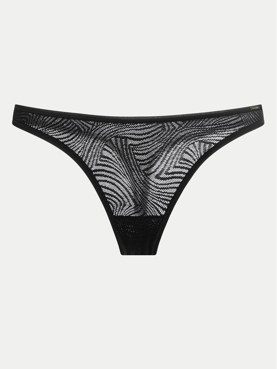 Dorina Dorina Kalhotky string Marble FXST0017ME027 Černá