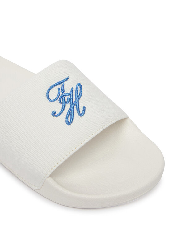 Tommy Hilfiger Tommy Hilfiger Pantoletten Th Script Pool Slide FW0FW09286 Weiß