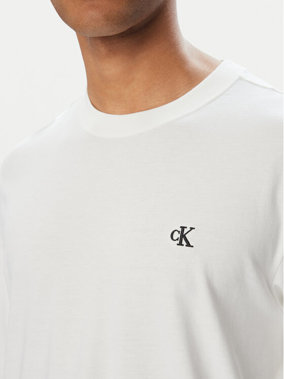 Calvin Klein Jeans Calvin Klein Jeans Longsleeve krekls Easy LV04RD247G Balts Regular Fit