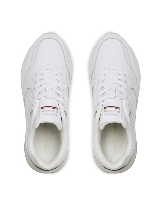 Tommy Hilfiger Tommy Hilfiger Sneakers Elevated Feminine Leather Runner FW0FW07108 Alb