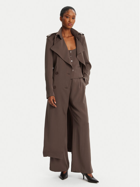 Bardot Bardot Trencz Kira Trench Coat 57053JB3 Brązowy Regular Fit