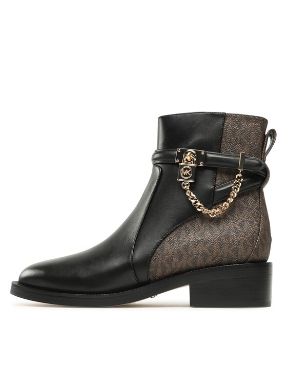 MICHAEL Michael Kors MICHAEL Michael Kors Botki Hamilton Flat Bootie 40F3HAME6L Czarny