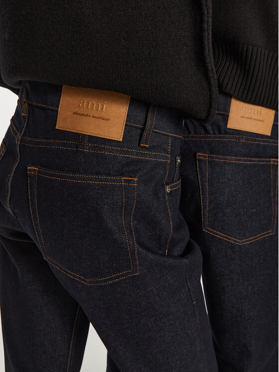 AMI Paris AMI Paris Jeansy HTR001.DE0011 Tmavomodrá Regular Fit