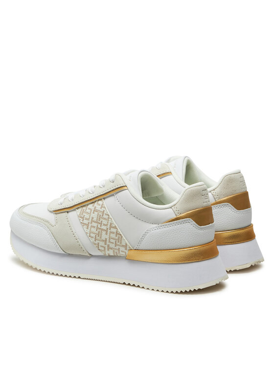 Tommy Hilfiger Tommy Hilfiger Laisvalaikio batai Lux Monogram Runner FW0FW08387 Balta