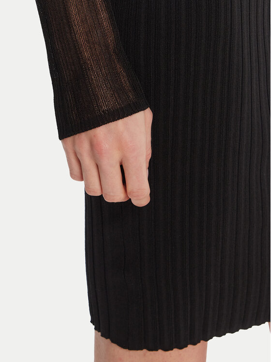 HUGO HUGO Плетена рокля Siclaminy 50542664 Черен Slim Fit