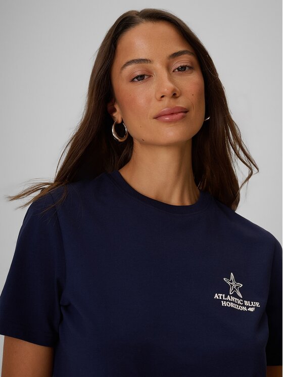 4F 4F T-shirt 4FRSS26TTSHF4021-31S Blu scuro Relaxed Fit