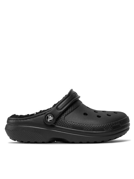 Șlapi Crocs Classic Lined Clog 203591 Black/Black