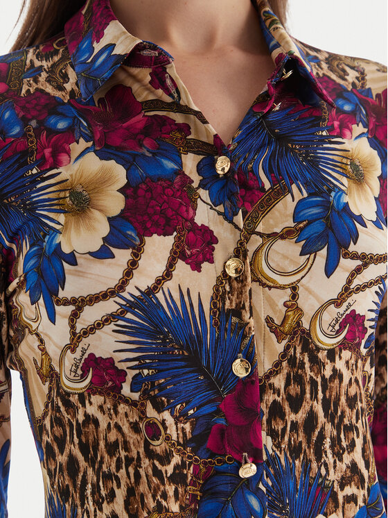 Just Cavalli Just Cavalli Риза 79PAL228 JS531 Цветен Slim Fit