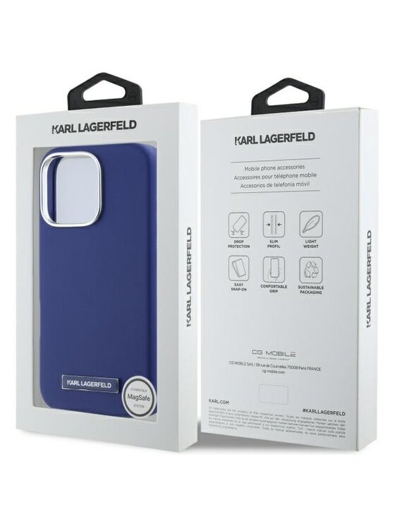 KARL LAGERFELD KARL LAGERFELD Etui na telefon iPhone 16 Pro Max Niebieski