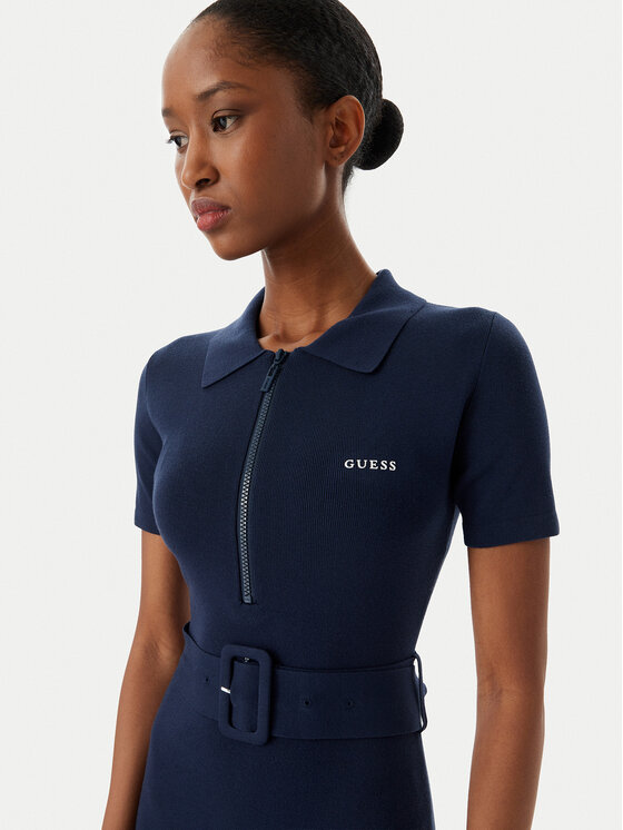 Guess Guess Трикотажна сукня V6RK08 Z4642 Cиній Slim Fit