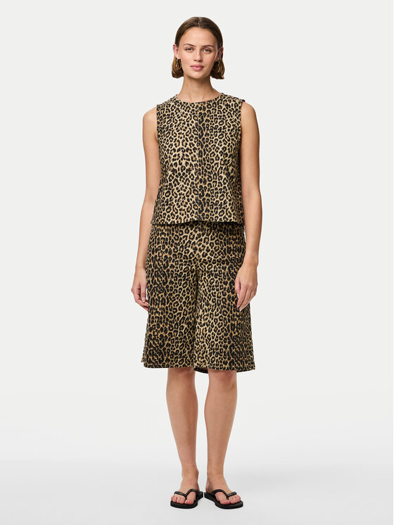 Pieces Pieces Блуза Salume 17158200 Кафяв Relaxed Fit