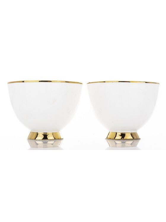 MIAhome MIAhome Zestaw 2 filiżanek porcelanowych ze spodeczkiem MARISCA Biały