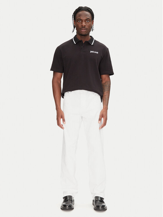 Just Cavalli Just Cavalli Polo 78OAGT15 Czarny Regular Fit