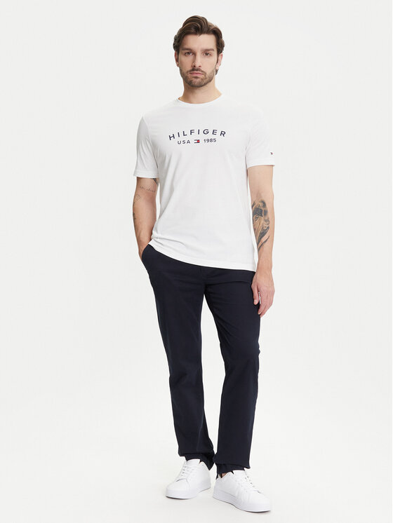 Tommy Hilfiger Tommy Hilfiger T-Shirt Fathers Day MW0MW39356 Biały Regular Fit